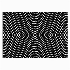 Black And White Geometric Kinetic Pattern Large Glasses Cloth by dflcprintsclothing