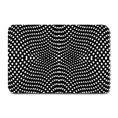 Black And White Geometric Kinetic Pattern Plate Mats by dflcprintsclothing