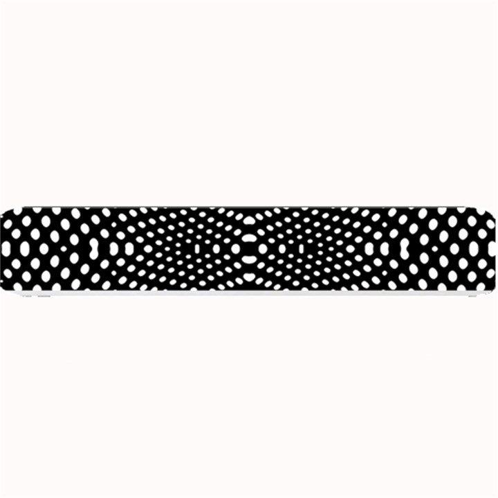 Black And White Geometric Kinetic Pattern Small Bar Mats