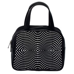 Black And White Geometric Kinetic Pattern Classic Handbag (one Side)