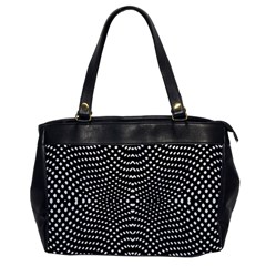 Black And White Geometric Kinetic Pattern Oversize Office Handbag by dflcprintsclothing