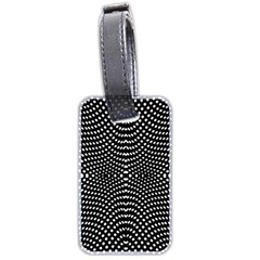 Black And White Geometric Kinetic Pattern Luggage Tag (two Sides)