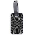 Black And White Geometric Kinetic Pattern Luggage Tag (two sides) Front