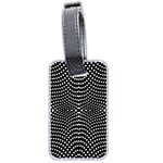 Black And White Geometric Kinetic Pattern Luggage Tag (two sides) Back