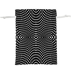 Black And White Geometric Kinetic Pattern  Lightweight Drawstring Pouch (xl) by dflcprintsclothing