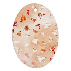 Autumn Abstract Oval Ornament (two Sides)