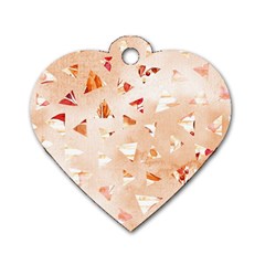 Autumn Abstract Dog Tag Heart (two Sides) by Angelandspot