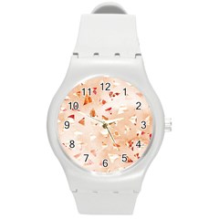 Autumn Abstract Round Plastic Sport Watch (m) by Angelandspot