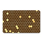 Gold Honeycomb on Brown Magnet (Rectangular) Front