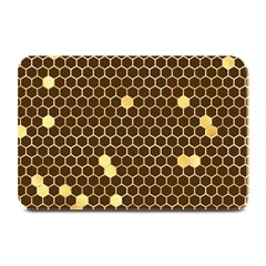 Gold Honeycomb On Brown Plate Mats by Angelandspot