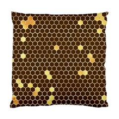 Gold Honeycomb On Brown Standard Cushion Case (two Sides) by Angelandspot