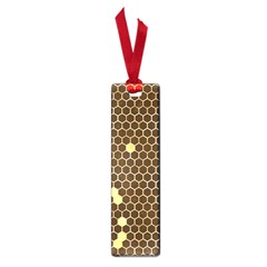 Gold Honeycomb On Brown Small Book Marks by Angelandspot