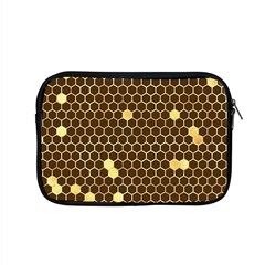 Gold Honeycomb On Brown Apple Macbook Pro 15  Zipper Case by Angelandspot