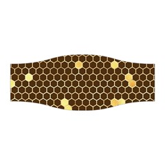 Gold Honeycomb On Brown Stretchable Headband