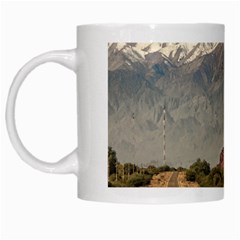 Empty Highway Landscape, La Rioja, Argentina White Mugs by dflcprintsclothing