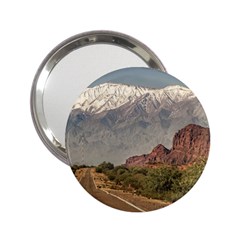 Empty Highway Landscape, La Rioja, Argentina 2 25  Handbag Mirrors by dflcprintsclothing