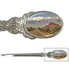 Empty Highway Landscape, La Rioja, Argentina Letter Opener by dflcprintsclothing