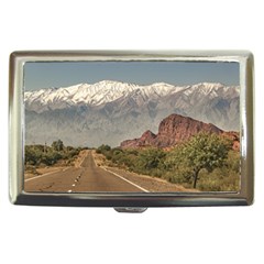 Empty Highway Landscape, La Rioja, Argentina Cigarette Money Case by dflcprintsclothing