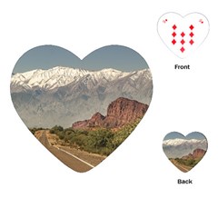 Empty Highway Landscape, La Rioja, Argentina Playing Cards Single Design (heart) by dflcprintsclothing