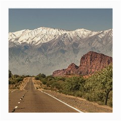 Empty Highway Landscape, La Rioja, Argentina Medium Glasses Cloth by dflcprintsclothing