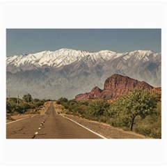 Empty Highway Landscape, La Rioja, Argentina Large Glasses Cloth