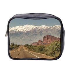 Empty Highway Landscape, La Rioja, Argentina Mini Toiletries Bag (two Sides) by dflcprintsclothing