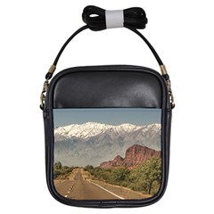 Empty Highway Landscape, La Rioja, Argentina Girls Sling Bag by dflcprintsclothing