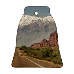 Empty Highway Landscape, La Rioja, Argentina Bell Ornament (two Sides) by dflcprintsclothing