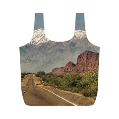 Empty Highway Landscape, La Rioja, Argentina Full Print Recycle Bag (m) by dflcprintsclothing