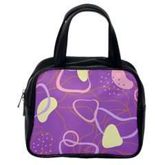 Abstract Purple Pattern Design Classic Handbag (one Side)