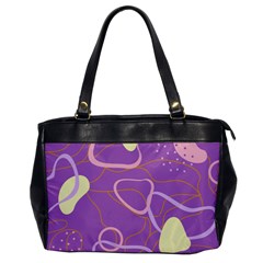 Abstract Purple Pattern Design Oversize Office Handbag by brightlightarts