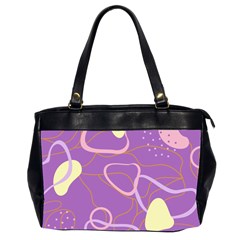 Abstract Purple Pattern Design Oversize Office Handbag (2 Sides) by brightlightarts