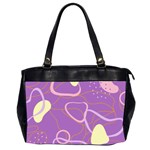 Abstract Purple Pattern Design Oversize Office Handbag (2 Sides) Front