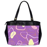 Abstract Purple Pattern Design Oversize Office Handbag (2 Sides) Back