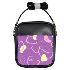 Abstract Purple Pattern Design Girls Sling Bag