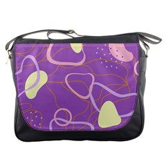 Abstract Purple Pattern Design Messenger Bag