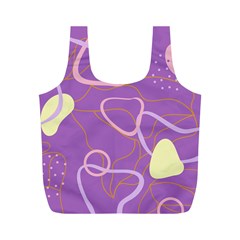 Abstract Purple Pattern Design Full Print Recycle Bag (m) by brightlightarts