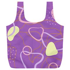 Abstract Purple Pattern Design Full Print Recycle Bag (xxxl) by brightlightarts