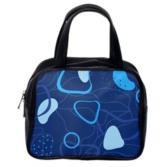 Abstract Blue Pattern Design Classic Handbag (One Side)