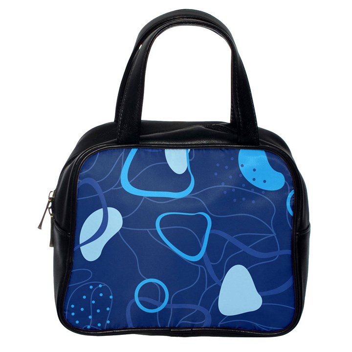 Abstract Blue Pattern Design Classic Handbag (One Side)