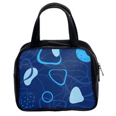 Abstract Blue Pattern Design Classic Handbag (two Sides) by brightlightarts