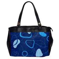 Abstract Blue Pattern Design Oversize Office Handbag