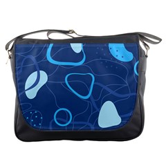 Abstract Blue Pattern Design Messenger Bag