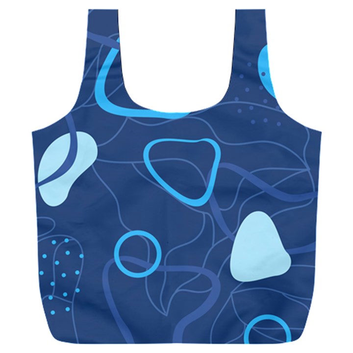 Abstract Blue Pattern Design Full Print Recycle Bag (XXXL)