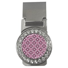 Two Tone Lattice Pattern Money Clips (cz) 