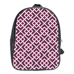 Two Tone Lattice Pattern School Bag (large) by kellehco