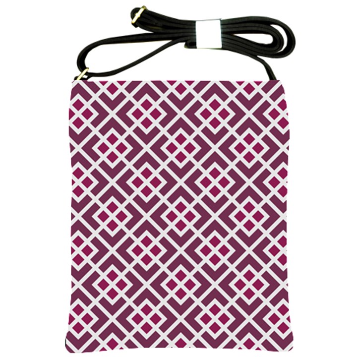 Two Tone Lattice Pattern Shoulder Sling Bag