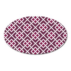 Two Tone Lattice Pattern Oval Magnet