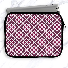 Two Tone Lattice Pattern Apple Ipad 2/3/4 Zipper Cases by kellehco