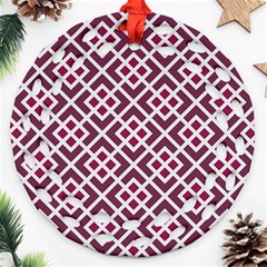 Two Tone Lattice Pattern Ornament (round Filigree) by kellehco